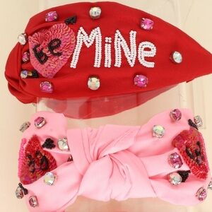 328. Valentine Be Mine beaded headband